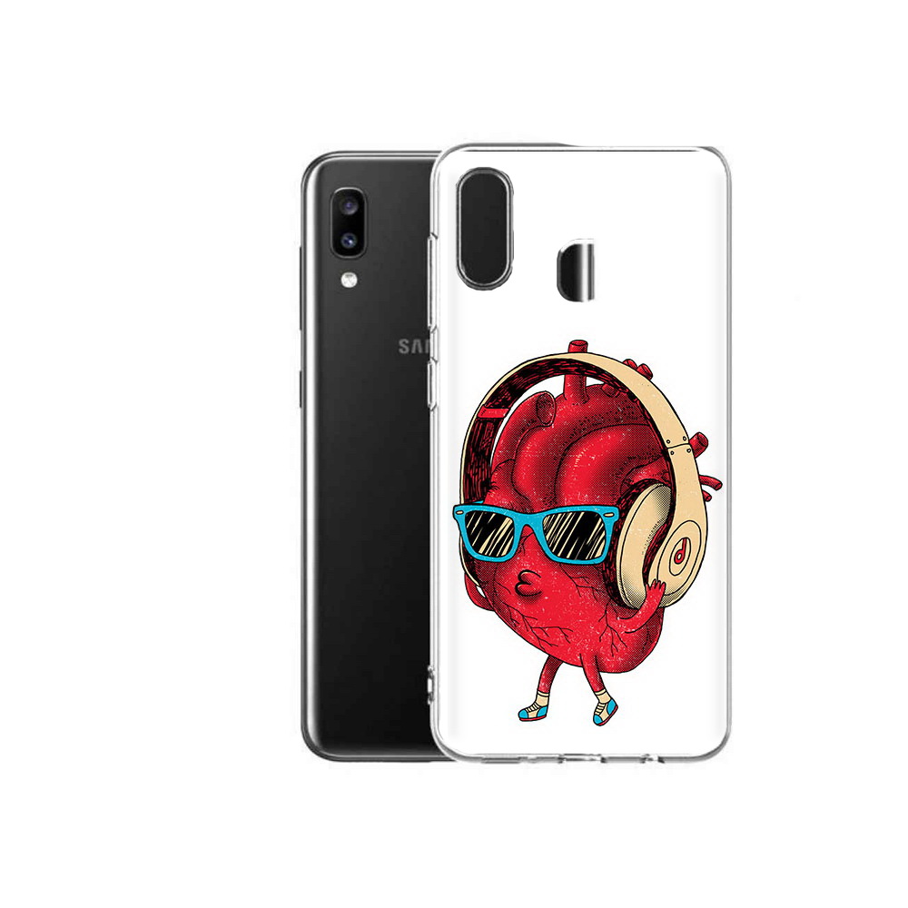 

Чехол MyPads Tocco для Samsung Galaxy A20 слушай сердце, Прозрачный, Tocco