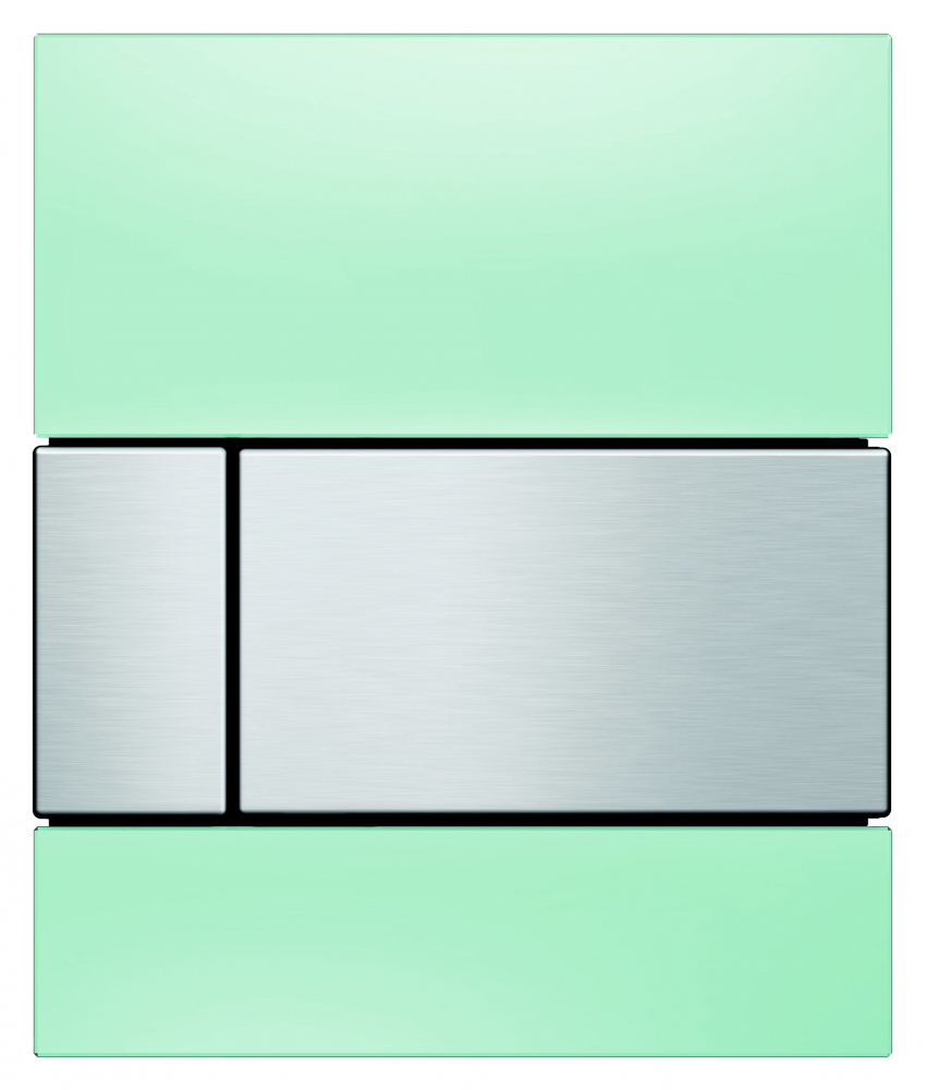 Кнопка смыва Tece Square Urinal 9242804 зелёное стекло (кнопка сатин)