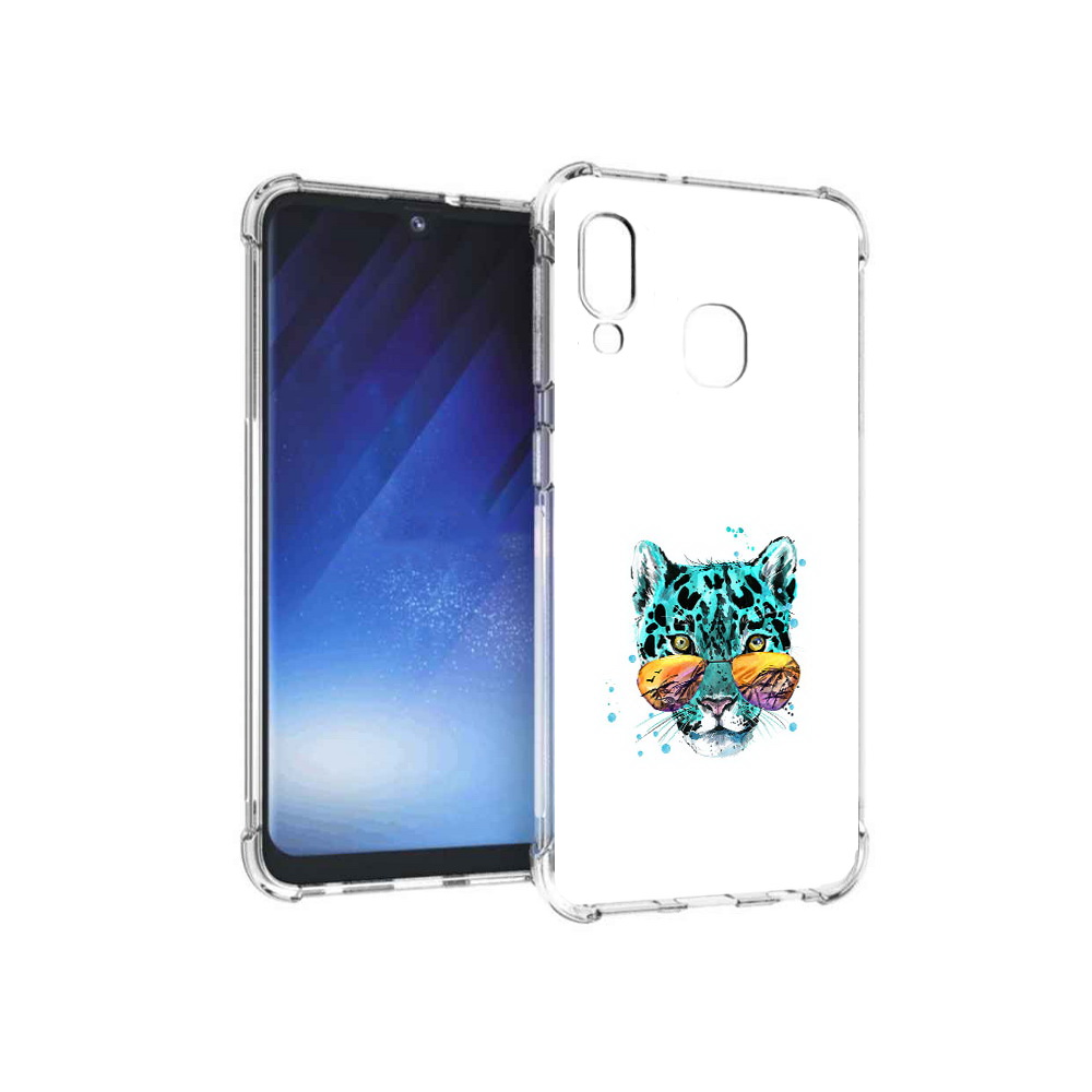 

Чехол MyPads Tocco для Samsung Galaxy A20e голубой лео (PT133424.505.294), Прозрачный, Tocco