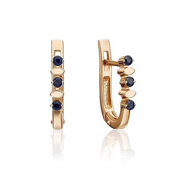 

Серьги из красного золота с сапфиром PLATINA jewelry 02-0179-00-102-1110-30, 02-0179-00-102-1110-30