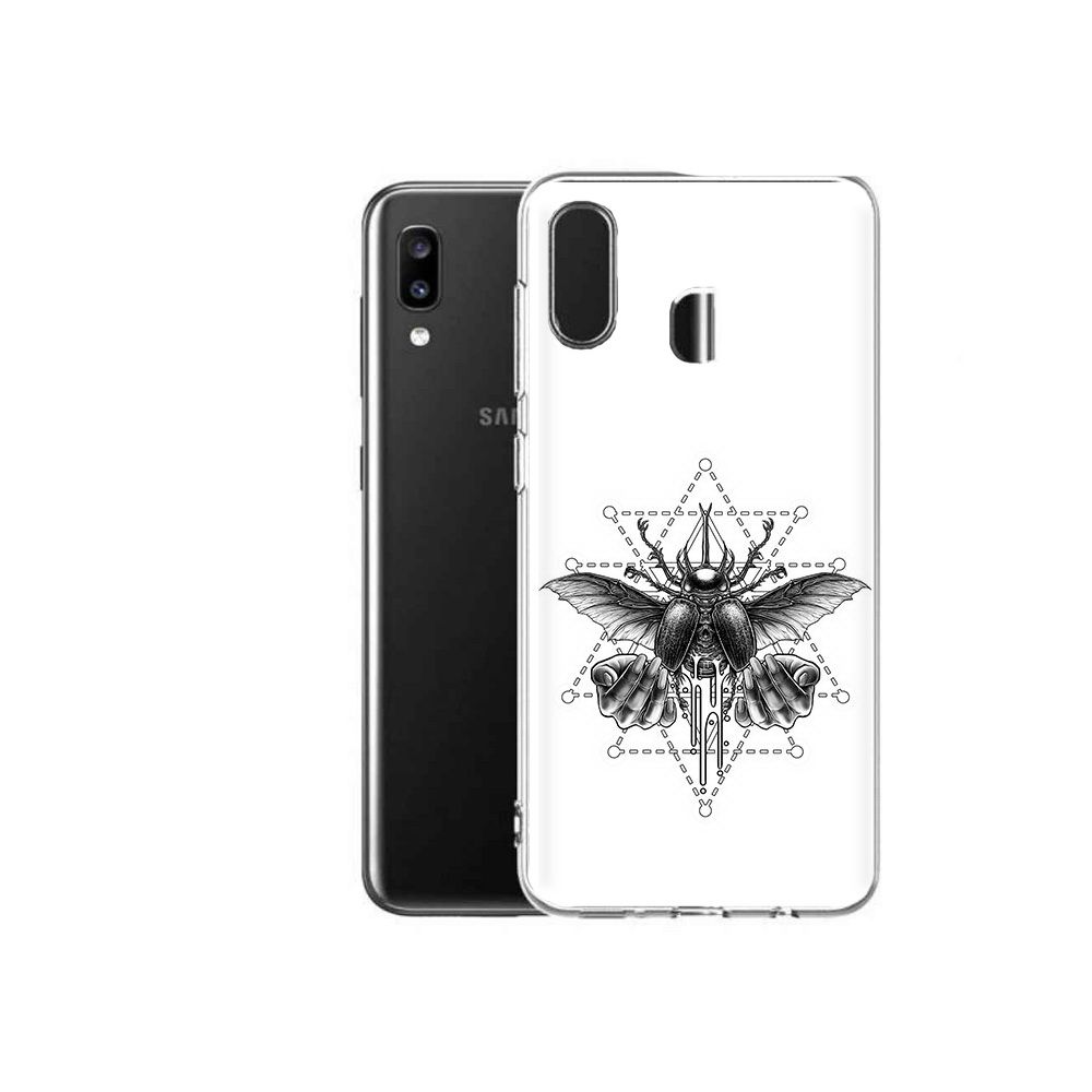 

Чехол MyPads Tocco для Samsung Galaxy A20 скарабей, Прозрачный, Tocco