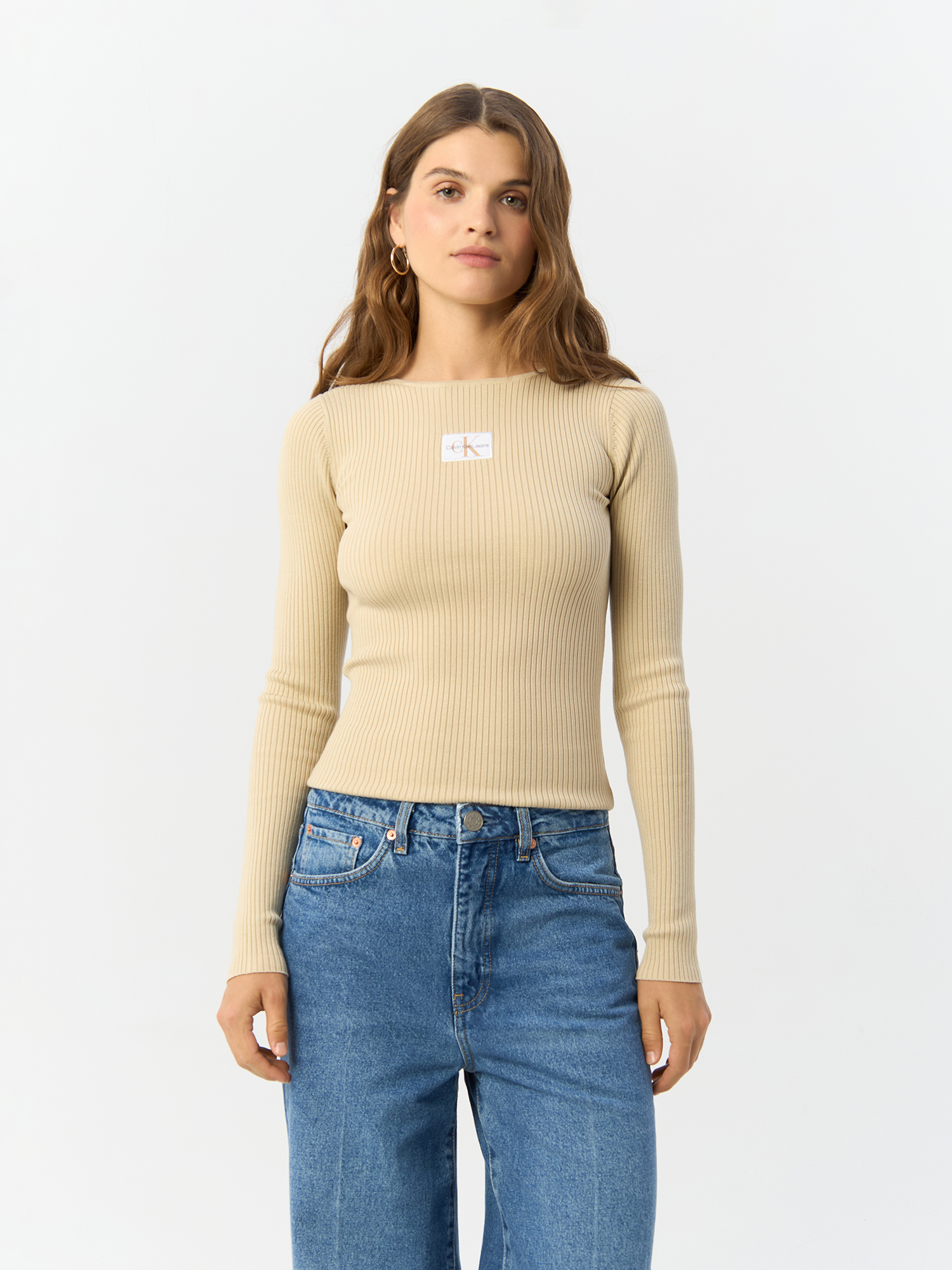 

Джемпер женский Calvin Klein Jeans J20J223611 бежевый S, J20J223611