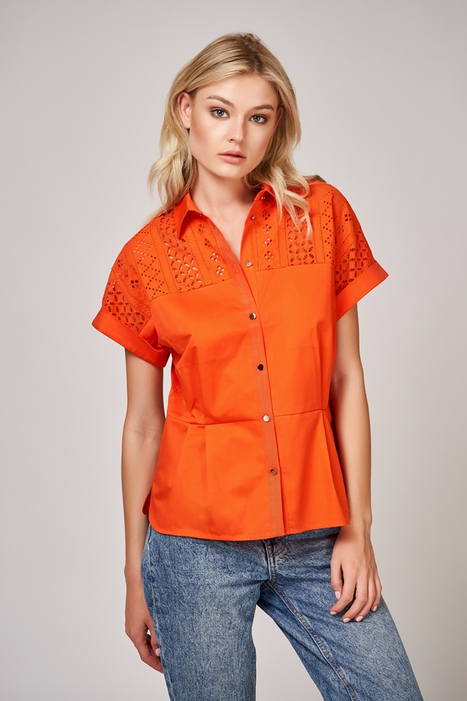 Блуза женская Laete 61573 оранжевая XL
