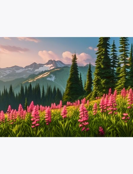 

Алмазная мозаика на подрамнике Лето в Альпах, 40x30 см, 63508, ПРА-313
