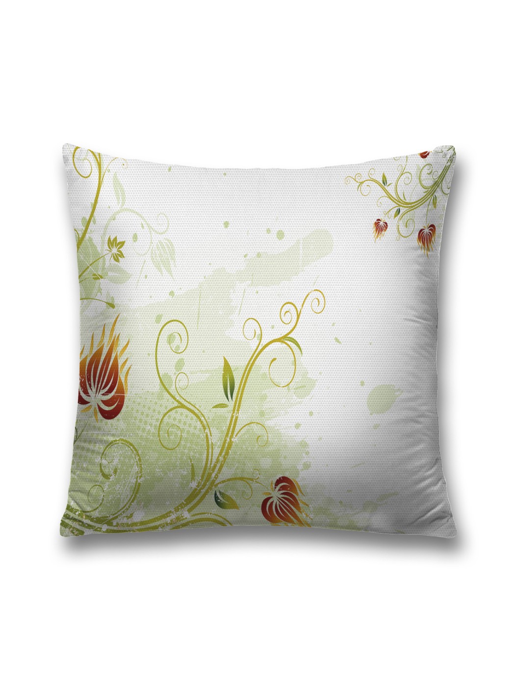 

Наволочка JoyArty декоративная "Огненные цветы" на молнии, 45x45 см, Белый