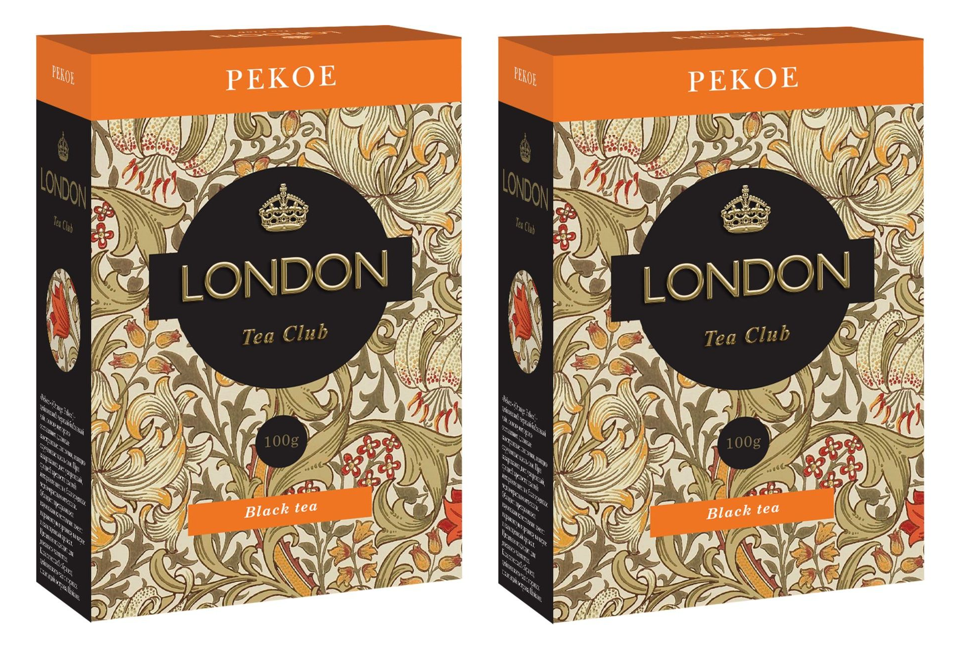 Чай черный London Tea Club Pekoe, 100 г, 2 упаковки