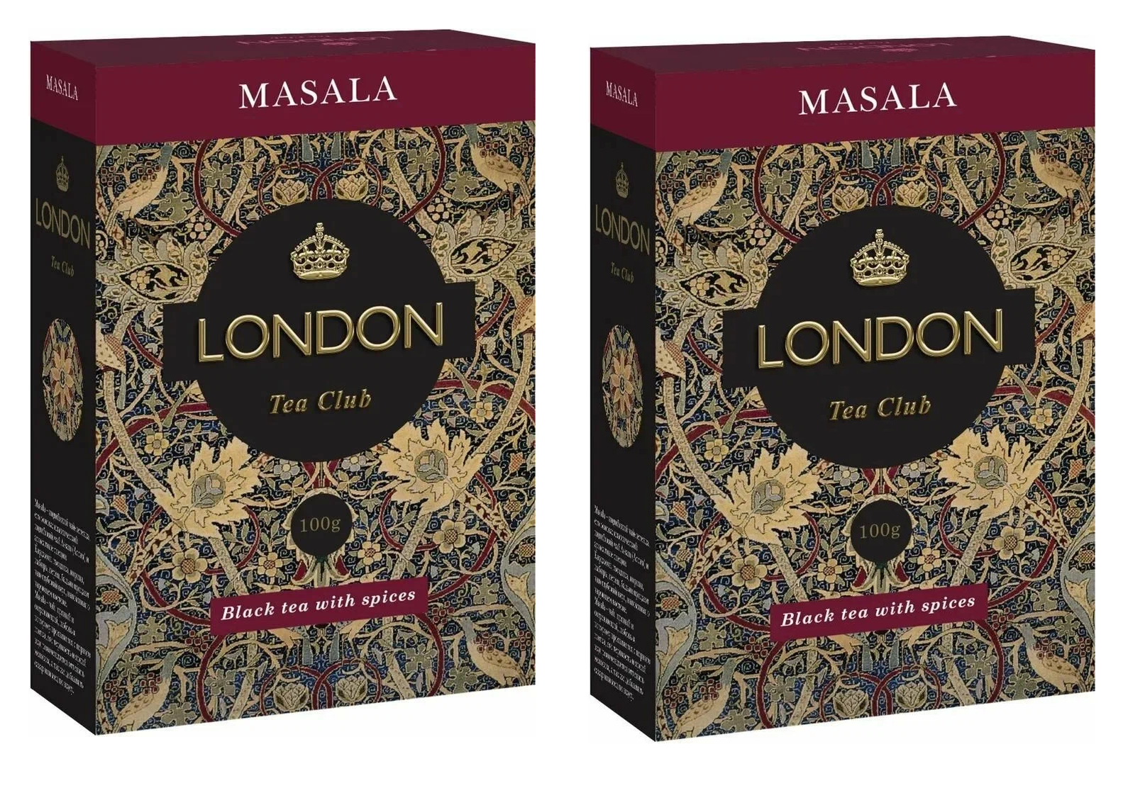 Чай черный London Tea Club со специями Masalа, 100 г, 2 упаковки