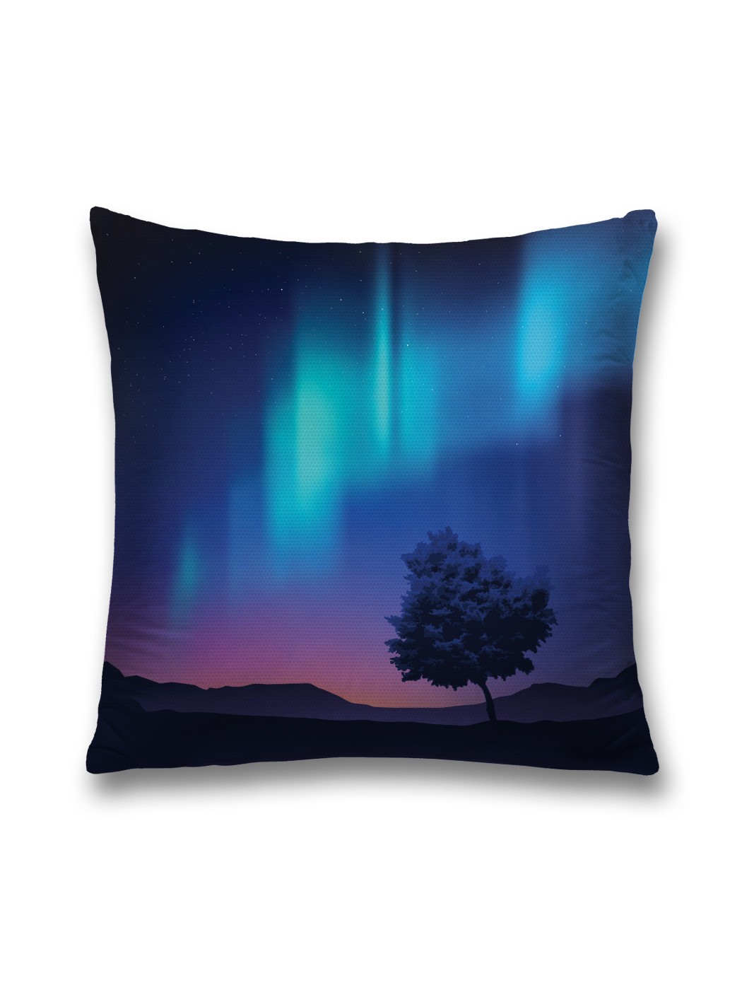 

Наволочка JoyArty декоративная "Северное сияние в небе" на молнии, 45x45 см, Розовый