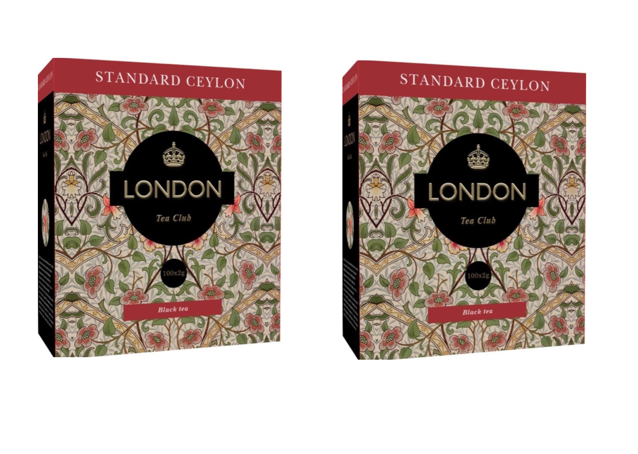 Чай черный London Tea Club Standart Ceylon, 100 пакетиков по 2 г, 2 упаковки