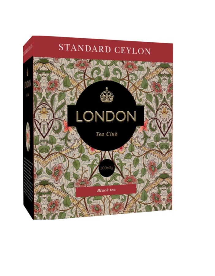 Чай черный London Tea Club в пакетиках Standad Ceylon, 100 пакетиков