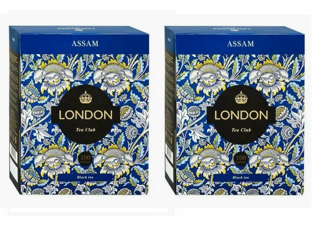 Чай черный London Tea Club Assam, 100 пак, 2 упаковки