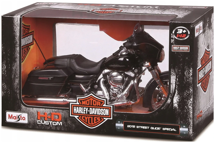 Мотоцикл Maisto Harley Davidson Street Glid 1:12, 20 см 32320 maisto 1 18 harley davidson 1993 flstn heritage softail alloy diecast motorcycle model workable toy gifts toy collection