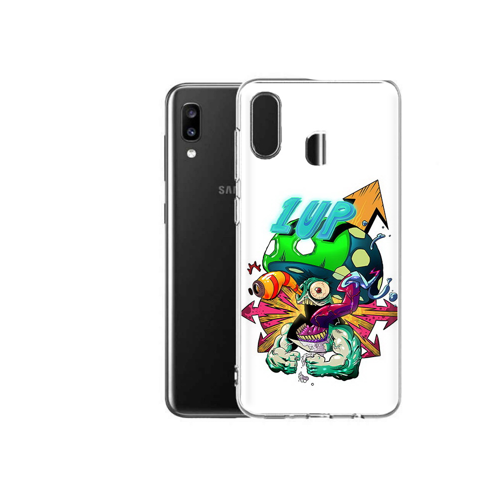 

Чехол MyPads Tocco для Samsung Galaxy A20 сильный гриб абстракция, Прозрачный, Tocco