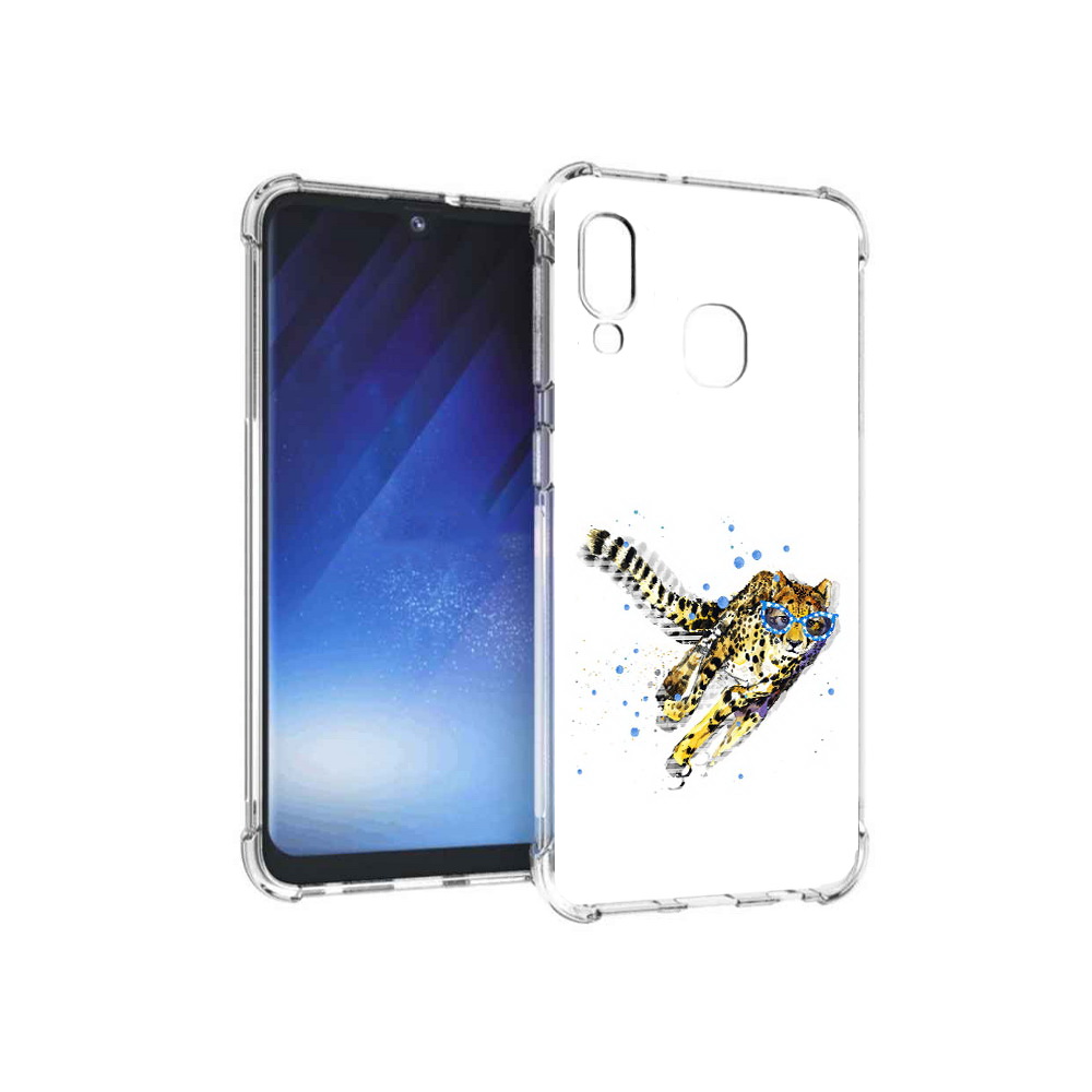 

Чехол MyPads Tocco для Samsung Galaxy A20e гепард в очках (PT133424.505.287), Прозрачный, Tocco