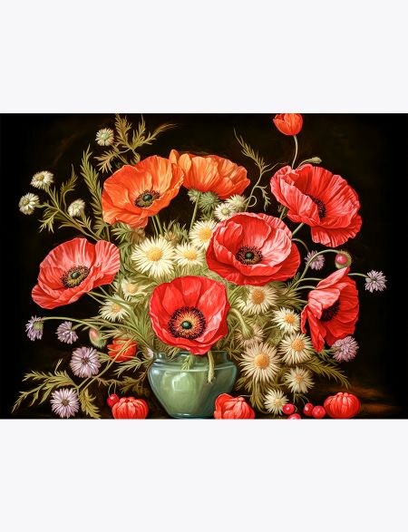 

Алмазная мозаика без подрамника Красивый букет, 70x50 см, 63438, РА-306