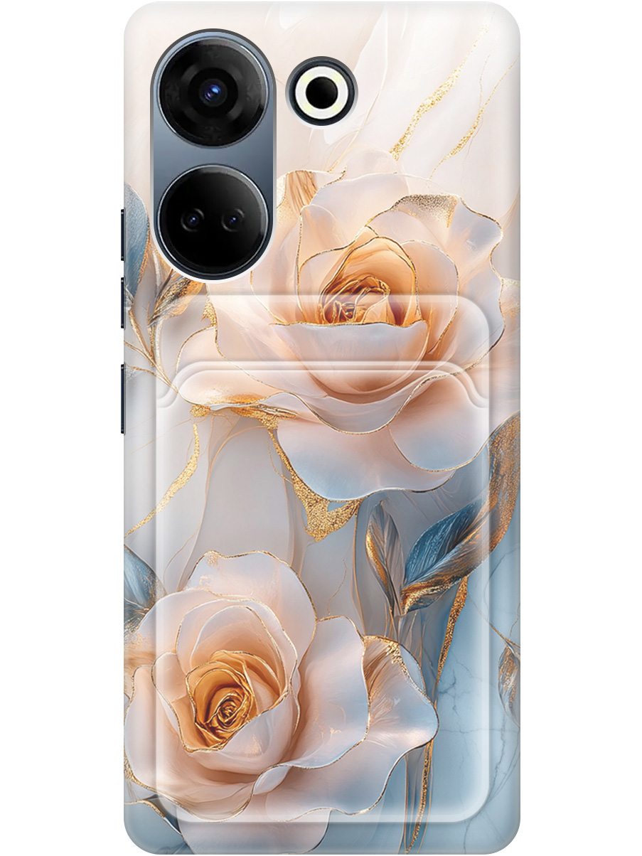 

Силиконовый чехол на Tecno Camon 20 / 20 Pro с принтом с карманом для карты 835839, Прозрачный;белый;оранжевый, 772566023