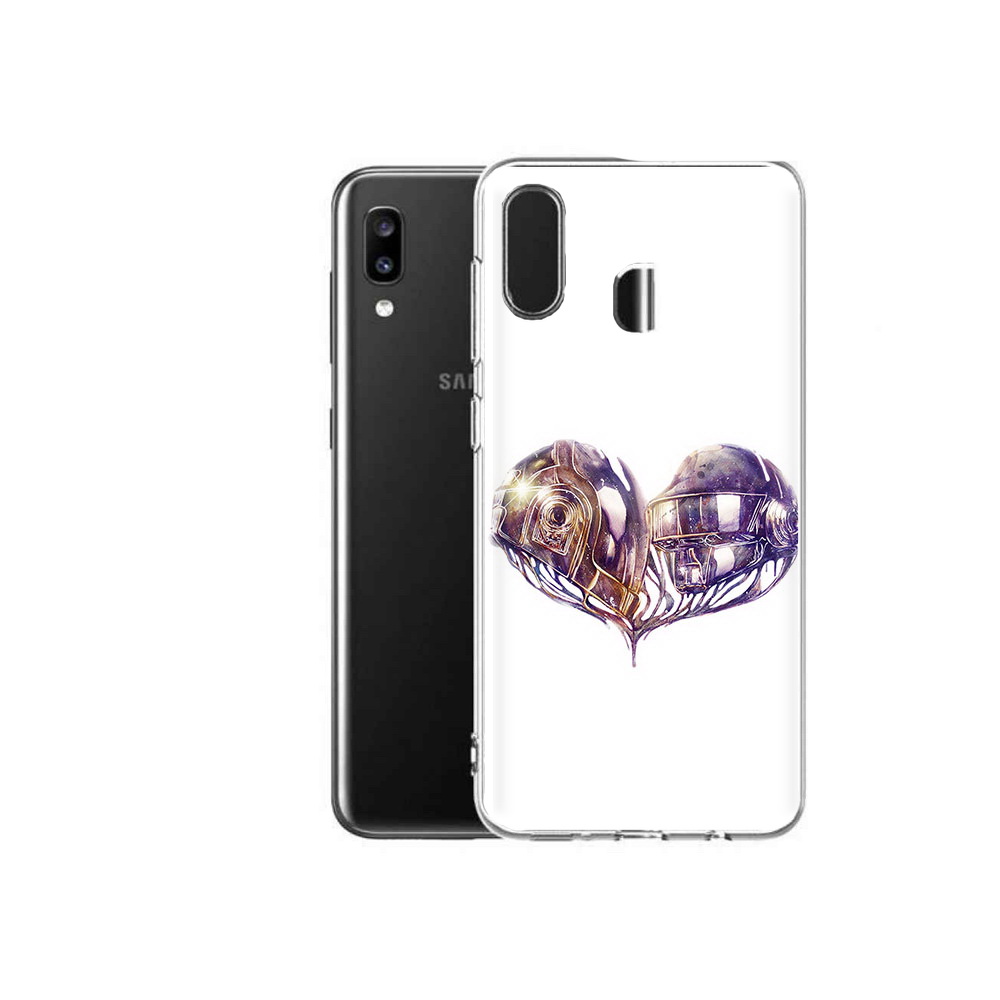 

Чехол MyPads Tocco для Samsung Galaxy A20 сердце абстракция, Прозрачный, Tocco