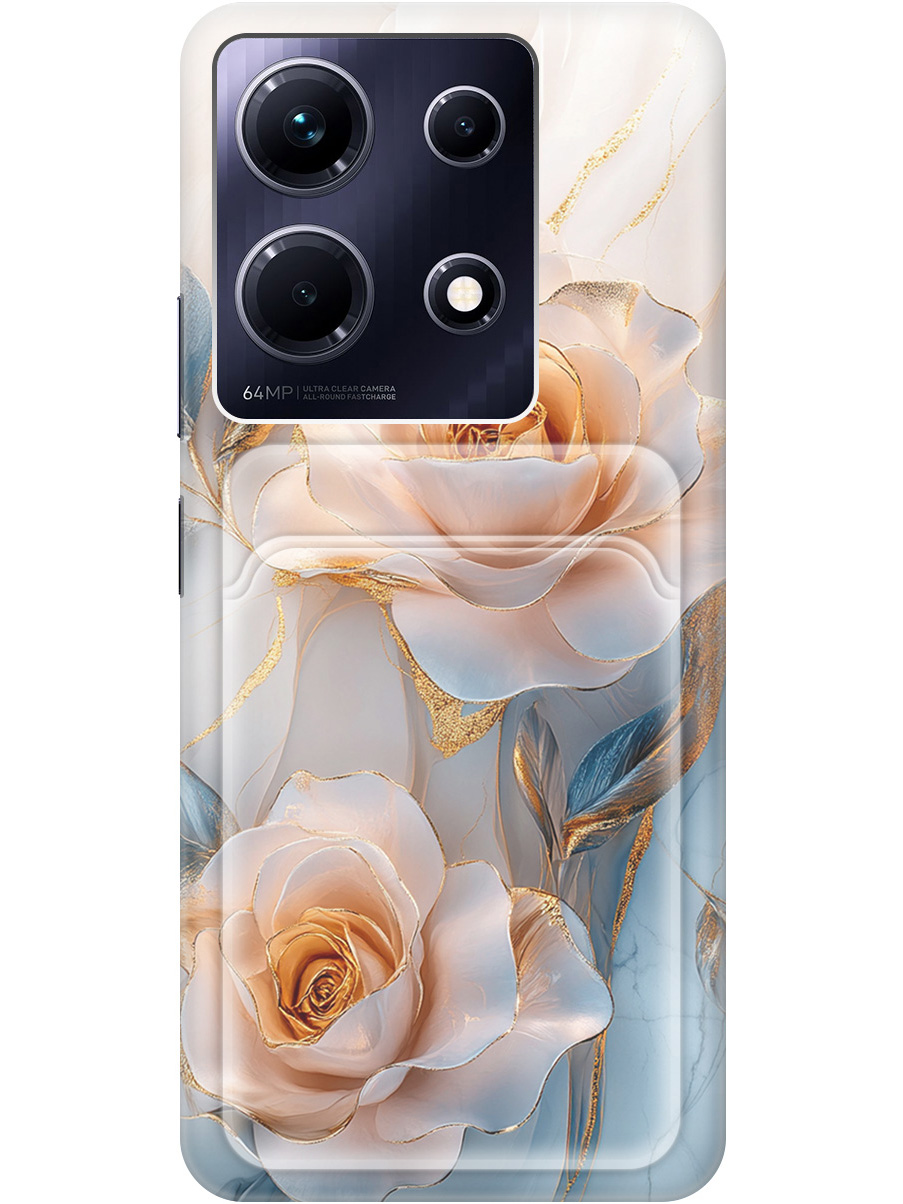 

Силиконовый чехол на Infinix Note 30 с принтом с карманом для карты 835836, Прозрачный;белый;оранжевый, 773943723