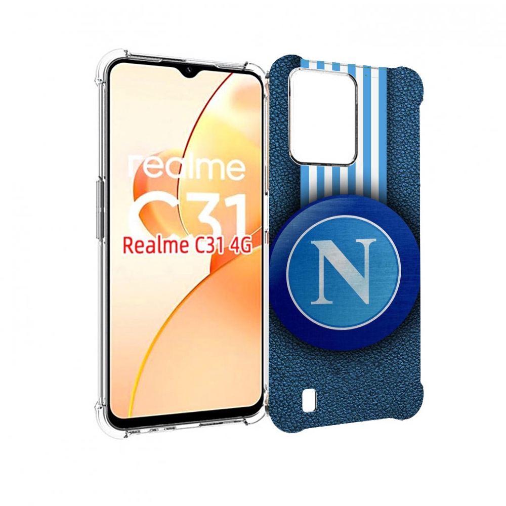 

Чехол MyPads фк наполи мужской для OPPO Realme C31, Прозрачный, Tocco