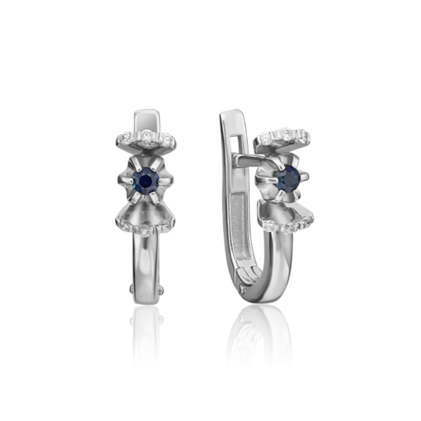 

Серьги из белого золота с сапфиром, бриллиантом PLATINA jewelry 02-0105-00-105-1120-30, 02-0105-00-105-1120-30