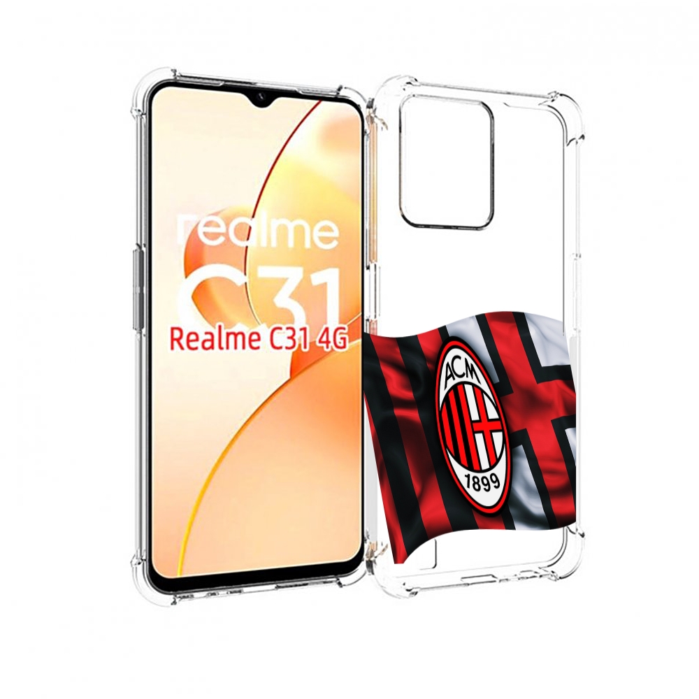 

Чехол MyPads фк милан мужской для OPPO Realme C31, Прозрачный, Tocco
