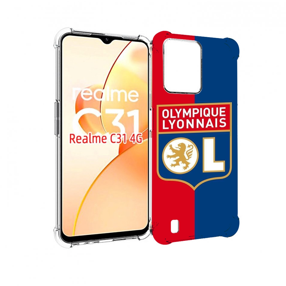 

Чехол MyPads фк лион эмблема для OPPO Realme C31, Прозрачный, Tocco