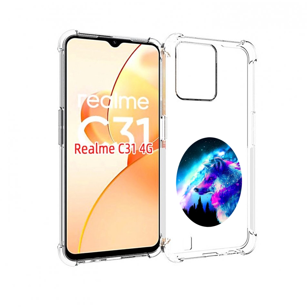 

Чехол MyPads голубой волк для OPPO Realme C31, Прозрачный, Tocco