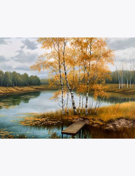 

Алмазная мозаика на подрамнике Пейзажи осени, 70x50 см, 30 цветов, 63419, ПРА-304