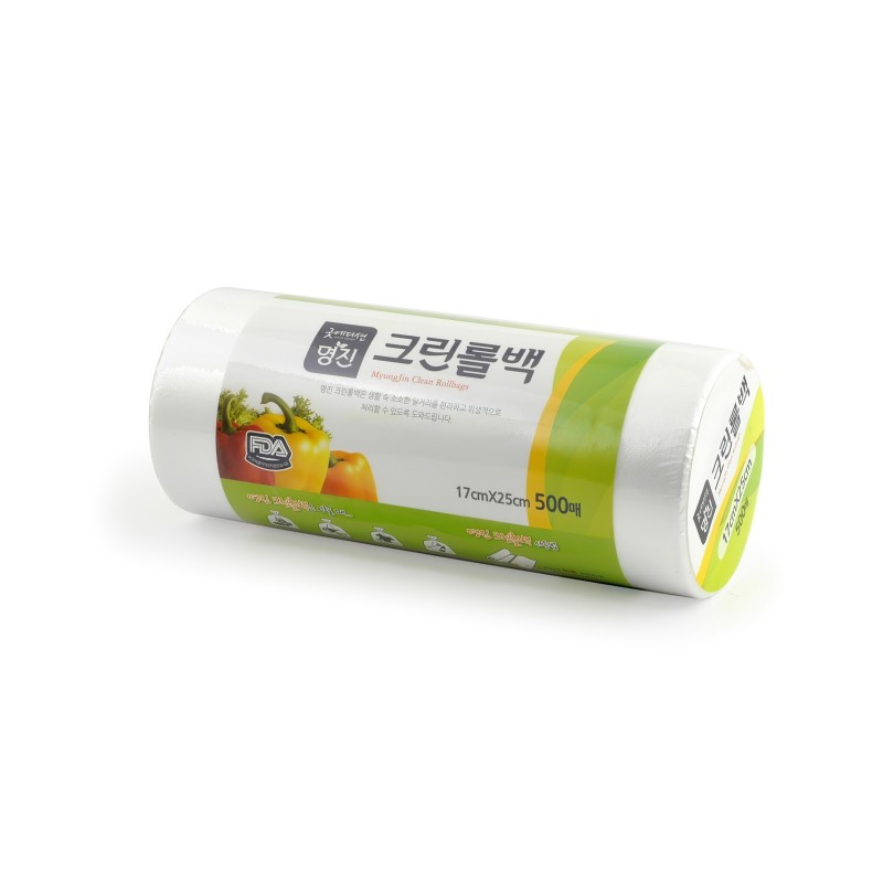 фото Пакеты полиэтиленовые пищевые в рулоне myungjin bags roll type, 500 шт, 17 см*25 см