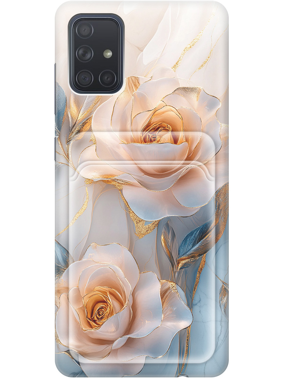 

Силиконовый чехол на Samsung Galaxy A71 с принтом с карманом для карты 835811, Прозрачный;белый;оранжевый, 722411423