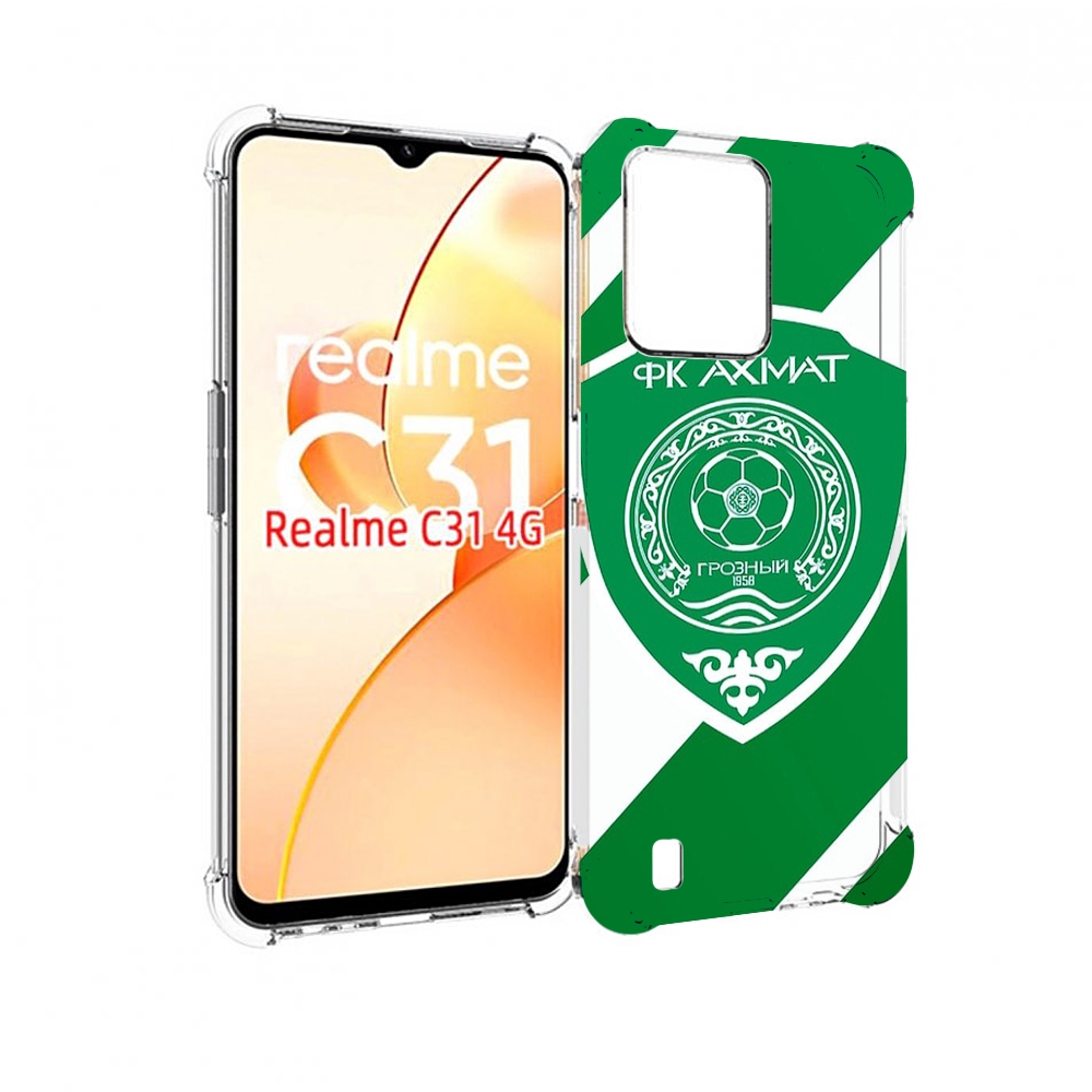 

Чехол MyPads фк ахмат грозныи мужской для OPPO Realme C31, Прозрачный, Tocco