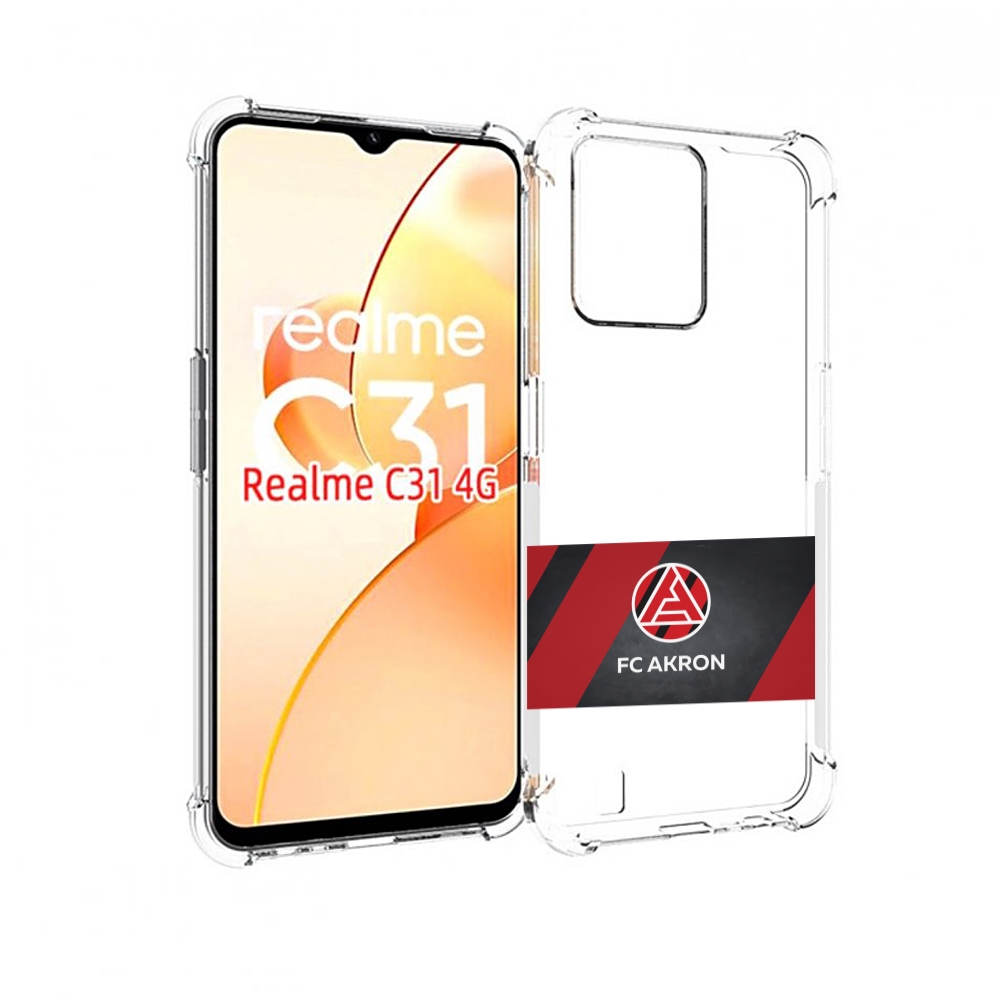 

Чехол MyPads фк акрон тольятти мужской для OPPO Realme C31, Прозрачный, Tocco