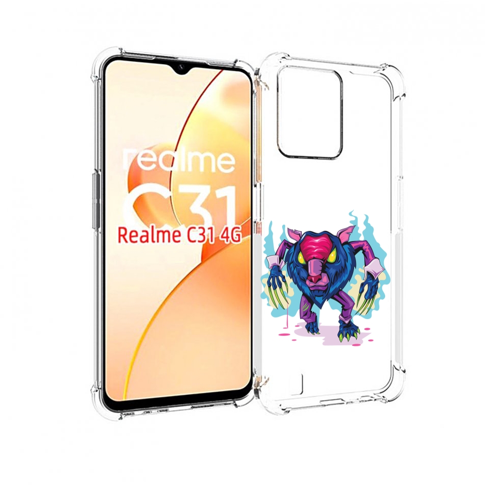 

Чехол MyPads фиолетовая-россомаха для OPPO Realme C31, Прозрачный, Tocco