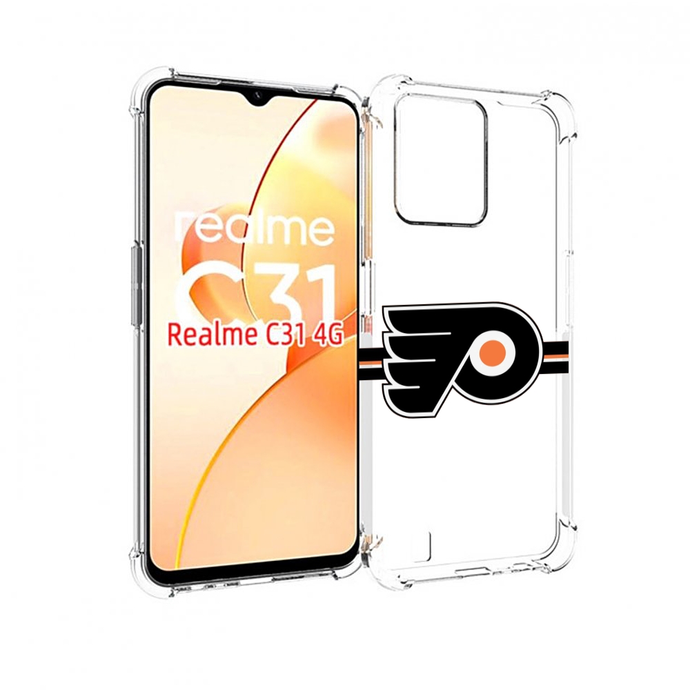 

Чехол MyPads филадельфия флаерс мужской для OPPO Realme C31, Прозрачный, Tocco