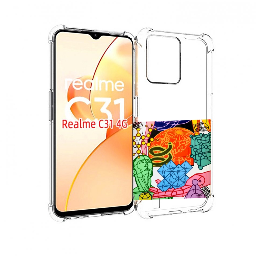 

Чехол MyPads физика-химия для OPPO Realme C31, Прозрачный, Tocco