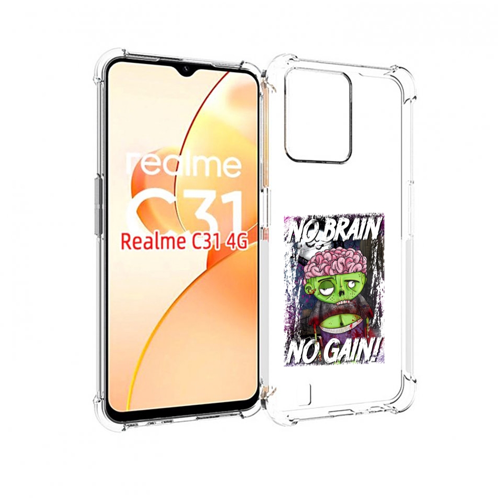 

Чехол MyPads глупый зомби для OPPO Realme C31, Прозрачный, Tocco