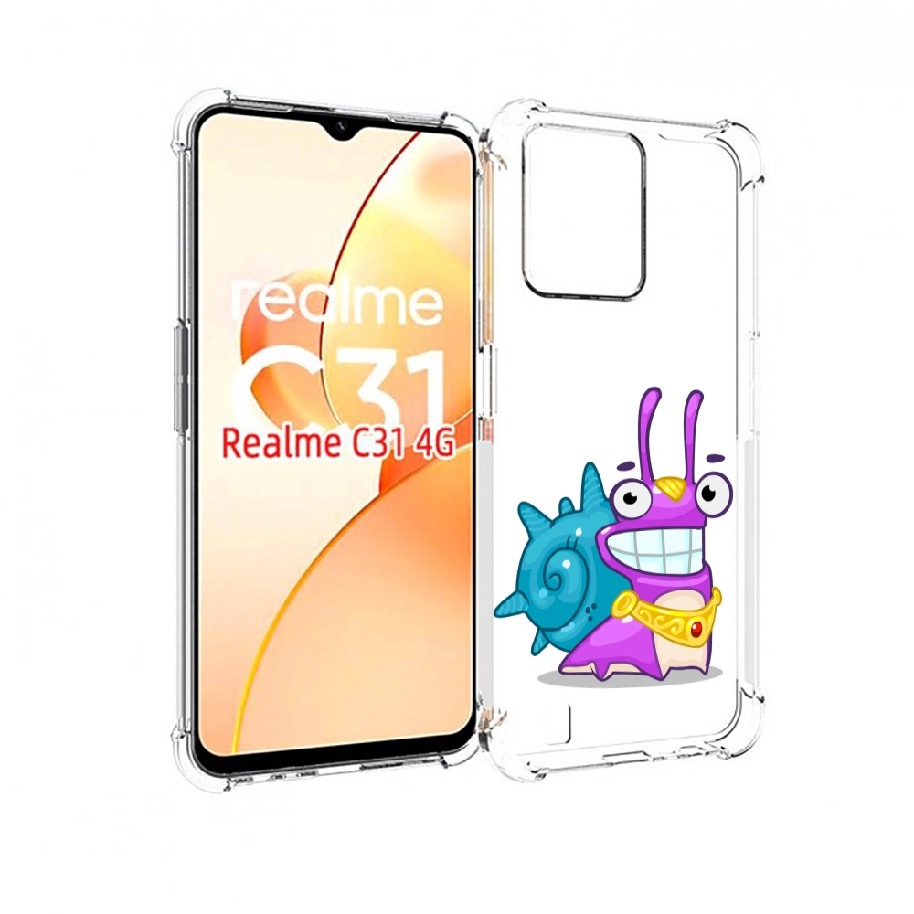 

Чехол MyPads улитка-принц для OPPO Realme C31, Прозрачный, Tocco