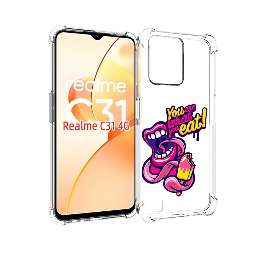 

Чехол MyPads ты-то-что-ты-ешь для OPPO Realme C31, Прозрачный, Tocco