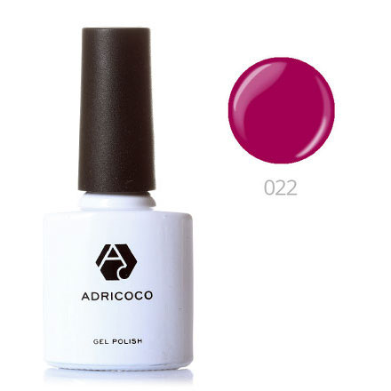Цветной гель-лак ADRICOCO №022 темно-малиновый (8 мл.) sueno гель для душа омолаживающий клубнично малиновый 500