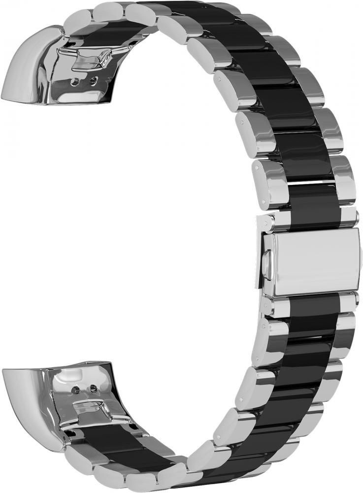 

Ремешок стальной GSMIN Classic Collection для Honor Band 4 Серебристо-черный