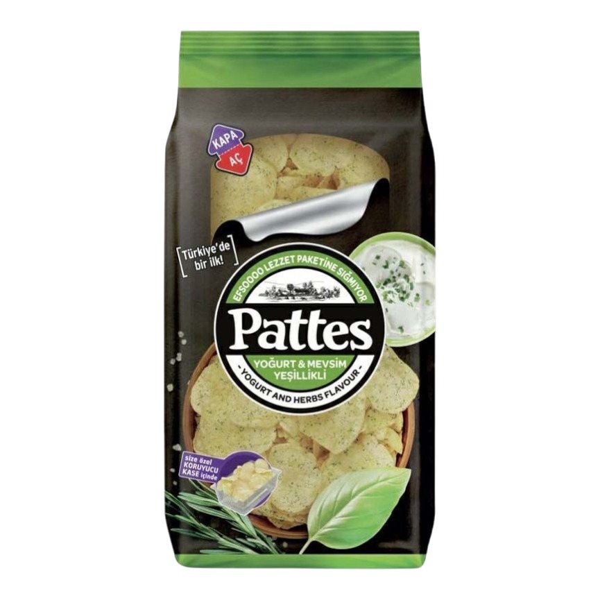 Чипсы картофельные Pattes йогур­т и травы 100 г