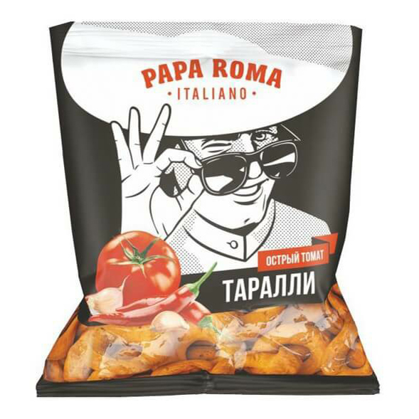 

Таралли Papa Roma острый томат 180 г
