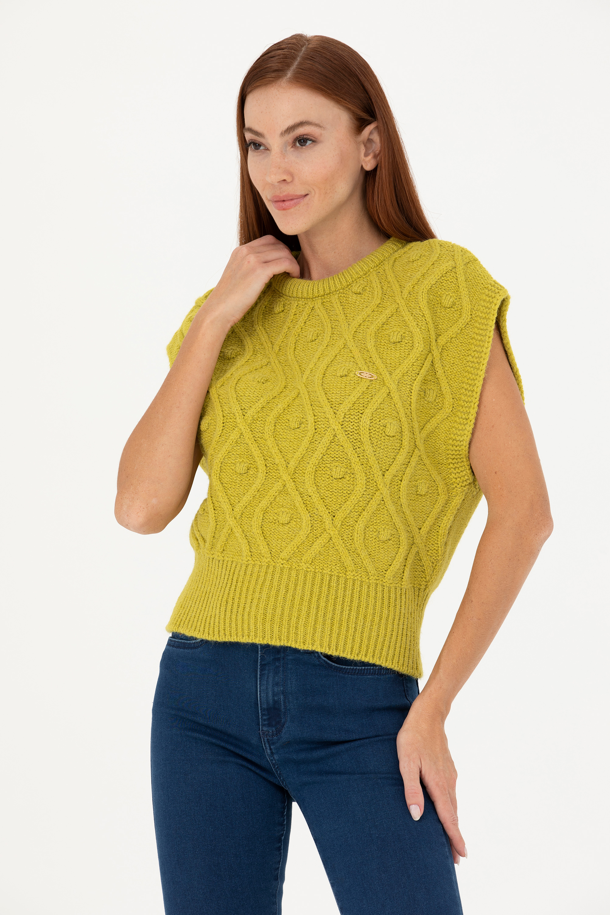 Жилет женский US Polo Assn G082SZ0TK0LANEY зеленый 2XS 5490₽