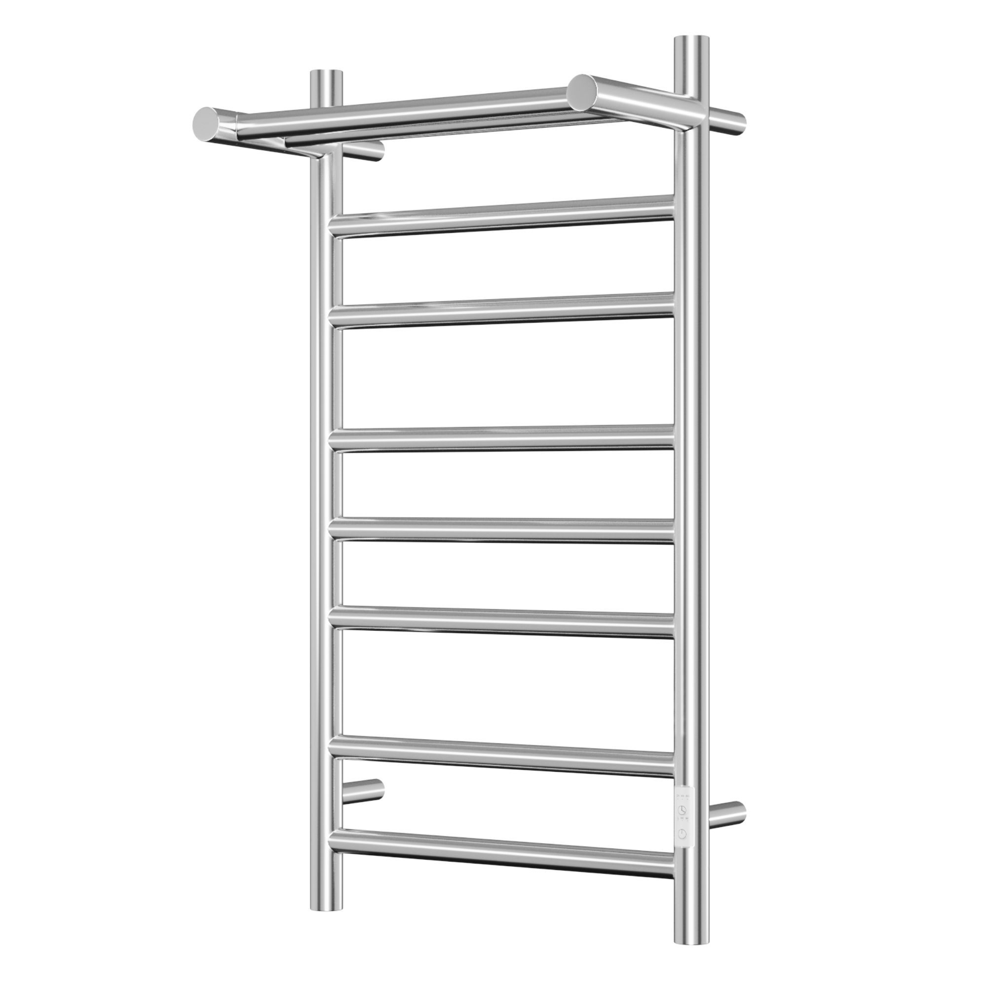 фото Полотенцесушитель электрический с полкой bauedge stil shelf 40х80, 7 планок, универсальный