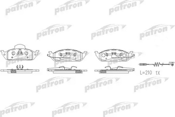 

Колодки тормозные дисковые передн MERCEDES-BENZ: M-CLASS 98-05 PATRON PBP1400