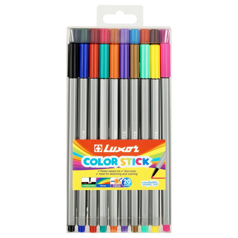 Фломастеры Luxor Color Stick, 20 цветов