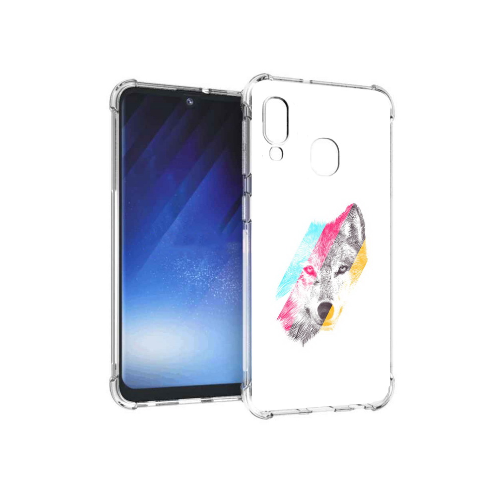 

Чехол MyPads Tocco для Samsung Galaxy A20e волк градиент (PT133424.505.268), Прозрачный, Tocco