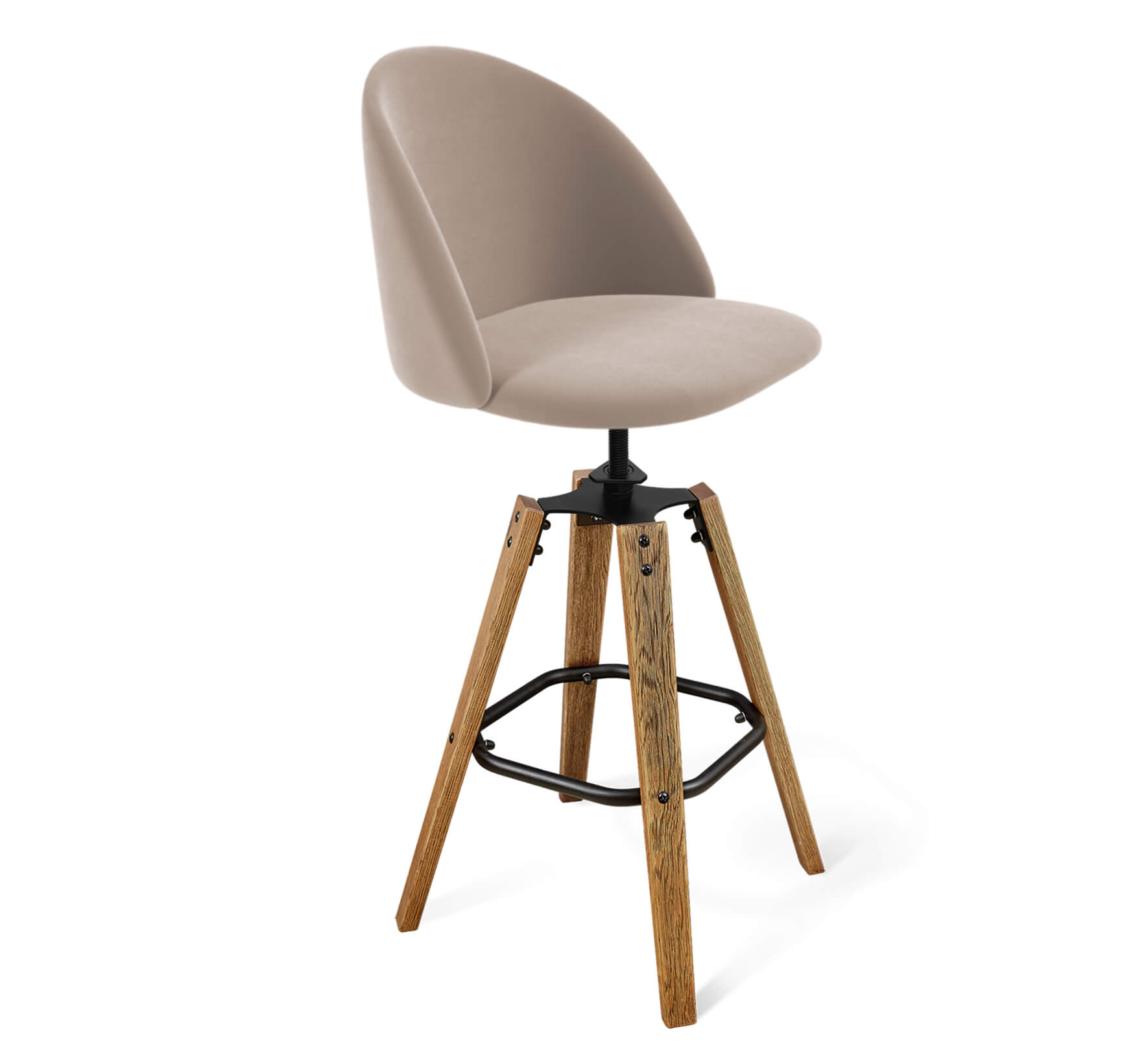 

Стул барный Sheffilton SHT-ST35/S93 латте/браш.коричневый/черный муар, SHT-ST35/S93