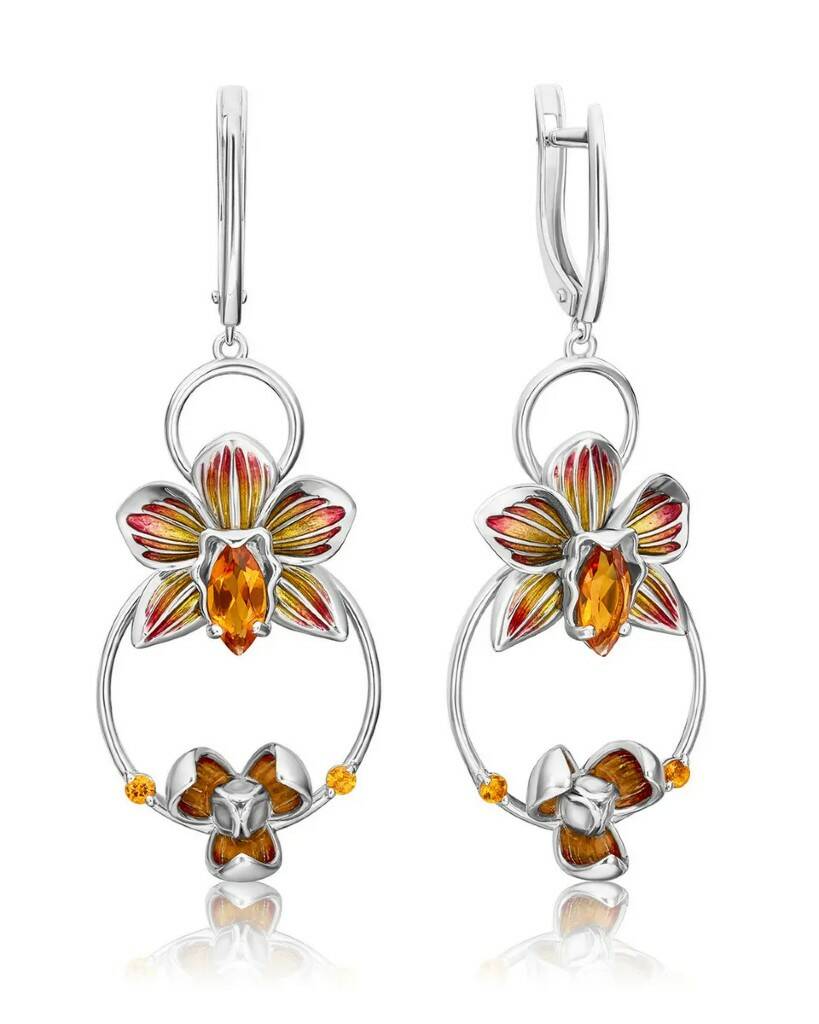 

Серьги из серебра с цитрином PLATINA jewelry 02-4792-00-206-0200-68, 02-4792-00-206-0200-68
