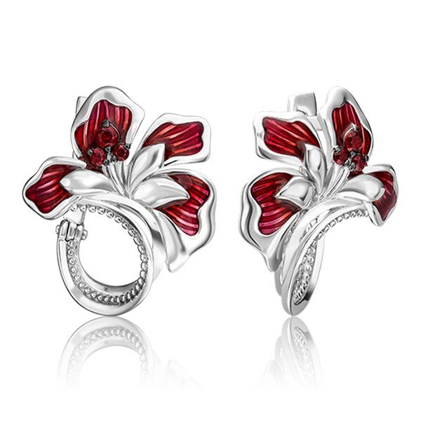 

Серьги из серебра с гранатом PLATINA jewelry 02-4790-00-204-0200-69, 02-4790-00-204-0200-69